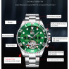 TEVISE - elegant automatic watch - stainless steel - waterproof - gold / blackWatches