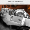 TEVISE - elegant automatic watch - stainless steel - waterproof - gold / blackWatches