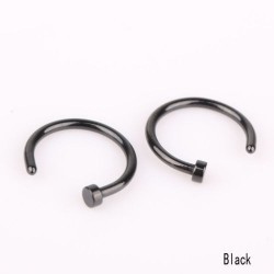 Nose hoop ring - body piercing - stainless steel - 2 piecesPiercings