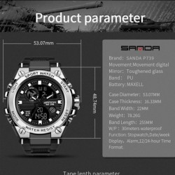 SANDA - sports Quartz watch - luminous - waterproofWatches