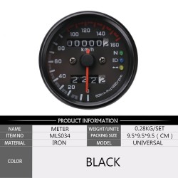 Universal motorcycle odometer - dual speedometer - gauge - LED - KM/HInstruments