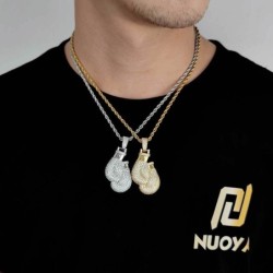 Crystal boxing gloves with necklaceNecklaces