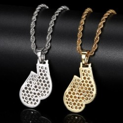 Crystal boxing gloves with necklaceNecklaces