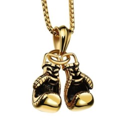 Necklace with double boxing gloves pendantNecklaces