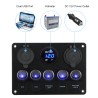 Rocker switch panel - waterproof digital Voltmeter - for car - boat - truck - 12V - USB - LEDElectronics & Tools