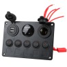 Rocker switch panel - waterproof digital Voltmeter - for car - boat - truck - 12V - USB - LEDElectronics & Tools