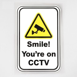 Warning sticker - SMILE! YOU ARE ON CCTVSecurity cameras