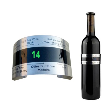 Wine bottle thermometer - stainless steel clip - with LCD displayBar supply