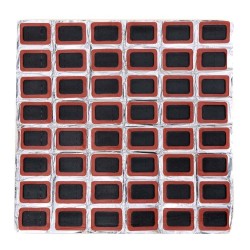 Bicycle tire repair stickers - square / round - 25mm - 48 piecesRepair