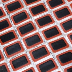 Bicycle tire repair stickers - square / round - 25mm - 48 piecesRepair