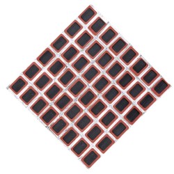 Bicycle tire repair stickers - square / round - 25mm - 48 piecesRepair