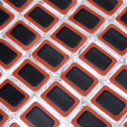 Bicycle tire repair stickers - square / round - 25mm - 48 piecesRepair