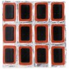 Bicycle tire repair stickers - square / round - 25mm - 48 piecesRepair