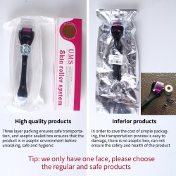 Derma roller - micro needling - titanium needle - for face / neckSkin