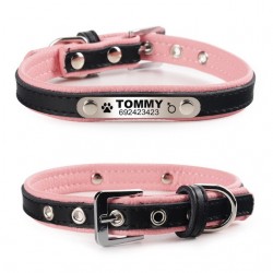 Dogs / cats collar - ID Tag - personalized - engraved - leatherCollar & Leads