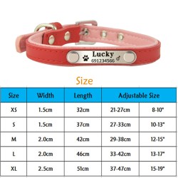 Dogs / cats collar - ID Tag - personalized - engraved - leatherCollar & Leads