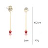 Long Christmas earrings - with crystals - snowman / hat / pearlEarrings