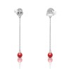 Long Christmas earrings - with crystals - snowman / hat / pearlEarrings