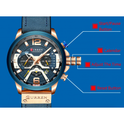 CURREN - luxury Quartz watch - leather strap - waterproofWatches