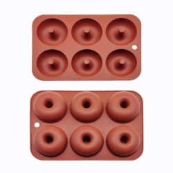 Silicone donut mold - non-stick baking tray - 6 holesBakeware