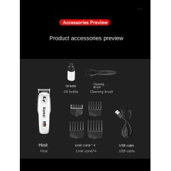 Kemei 809A - professional hair clipper - trimmer- adjustable speed - LEDHair trimmers