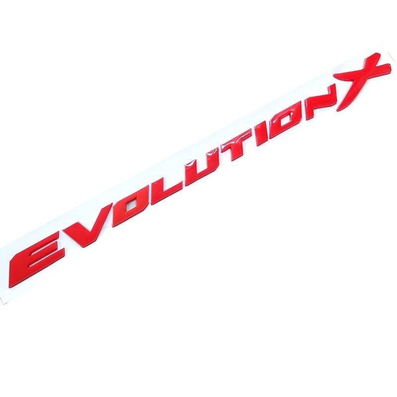 Decorative car emblem - plastic sticker - Evolution X lettersStickers