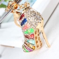 Crystal high heel pump shoe - keychainKeyrings