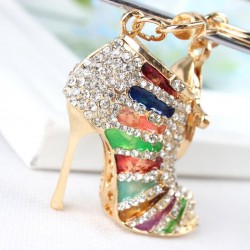Crystal high heel pump shoe - keychainKeyrings