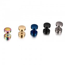 Round dumbbell - stainless steel earringsEarrings