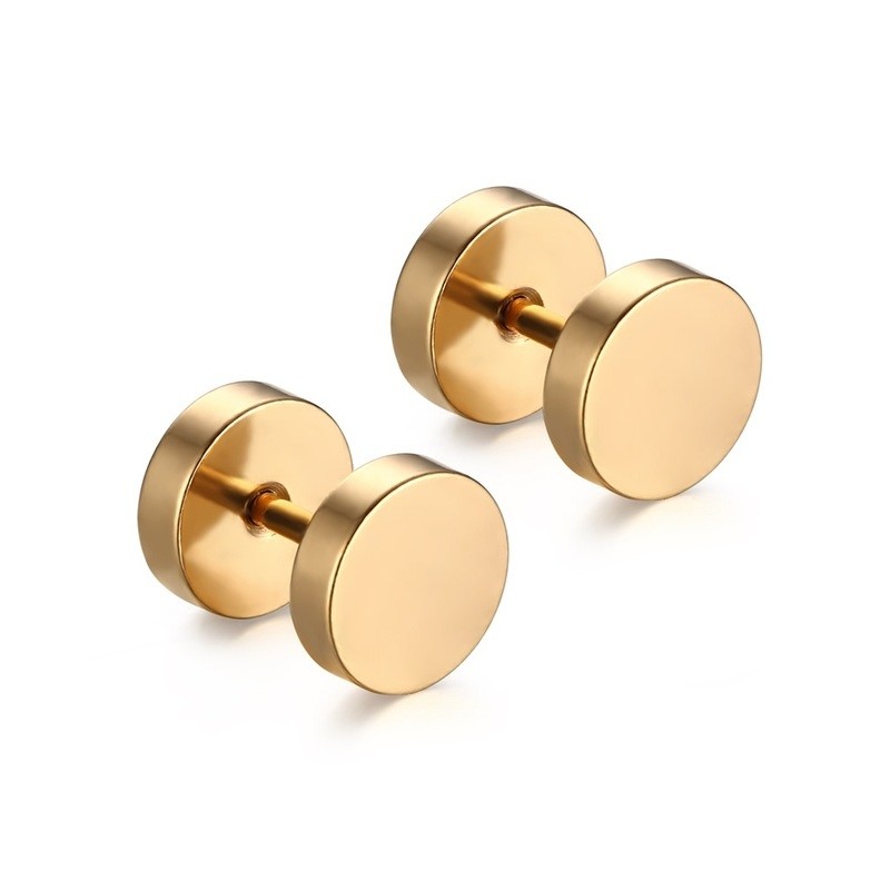Round dumbbell - stainless steel earringsEarrings