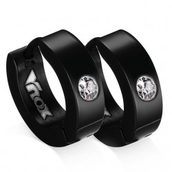 Small hoops earrings - with zirconia - stainless steelEarrings
