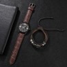 Fashionable Quartz watch - with leather bracelet - setWatches