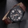 Fashionable Quartz watch - with leather bracelet - setWatches