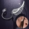 Long earrings with crystal angel wings - clipsEarrings