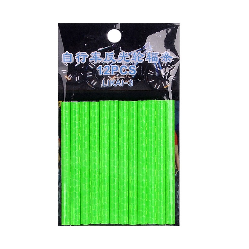 Bicycle wheel spokes lights - reflective tubes - 12 piecesBicycle