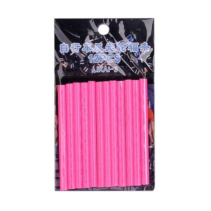 Bicycle wheel spokes lights - reflective tubes - 12 piecesBicycle