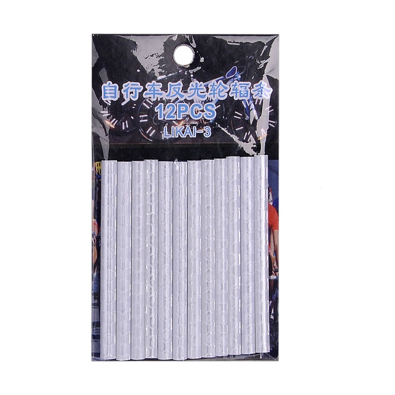 Bicycle wheel spokes lights - reflective tubes - 12 piecesBicycle