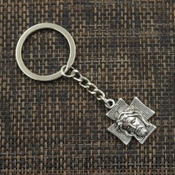 Cross with Jesus - metal keychainKeyrings