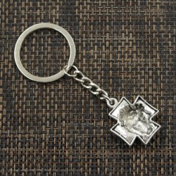 Cross with Jesus - metal keychainKeyrings