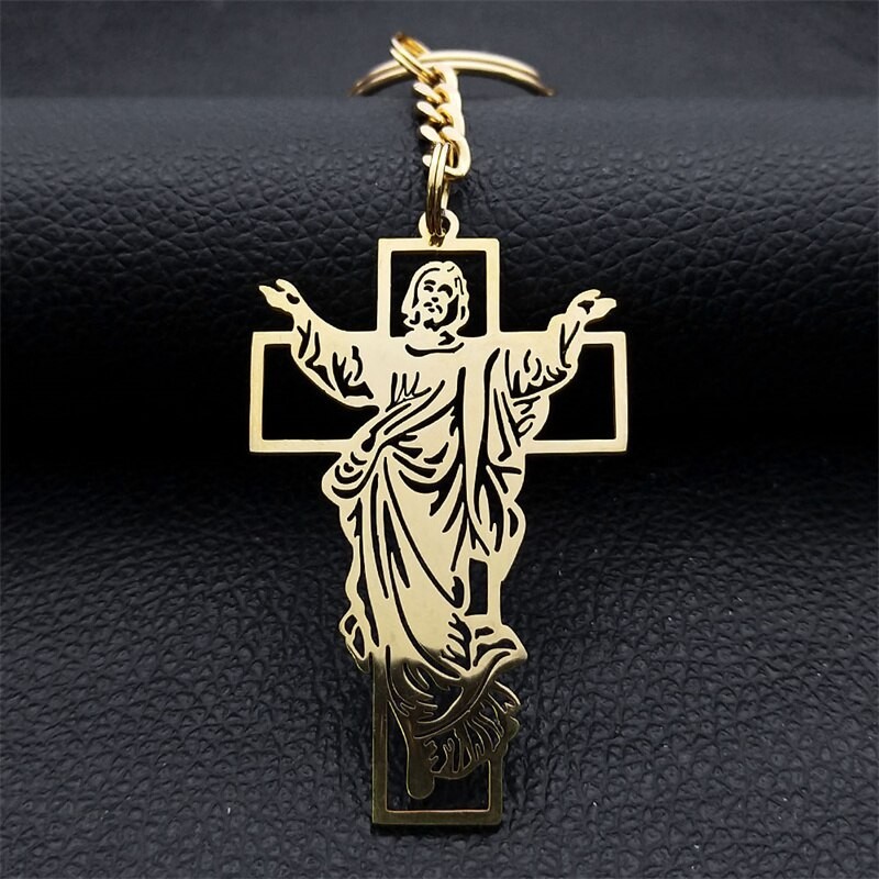Jesus / cross - metal keychainKeyrings