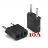 US flat plug to EU round plug - adapter - travel plugPlugs