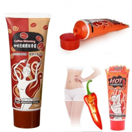 Hot chili / caffeine - slimming / anti-cellulite / fat burning gel - cream - 85 ml - 2 piecesMassage