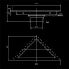 Triangle shower floor water drain - 232 * 117mmDrains