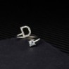Resizable ring - A-Z alphabet letters with rhinestonesRings