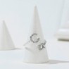 Resizable ring - A-Z alphabet letters with rhinestonesRings