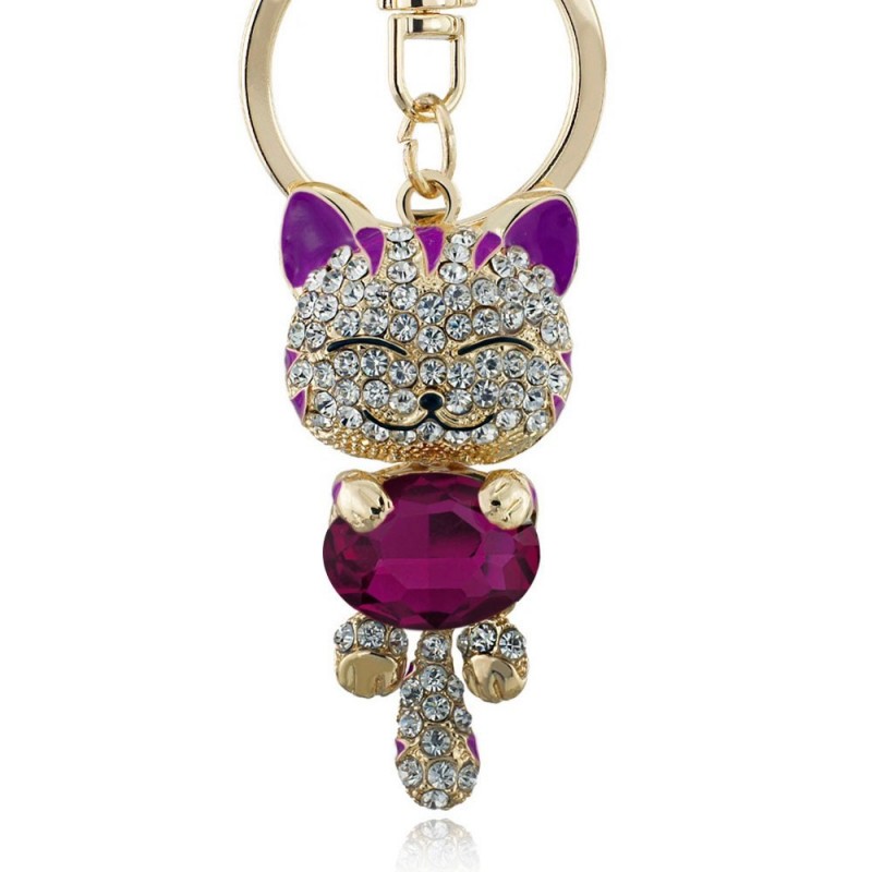Crystal cat - keychainKeyrings