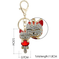 Crystal cat - keychainKeyrings