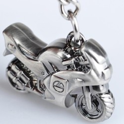 Metal keychain with motorcycleKeyrings