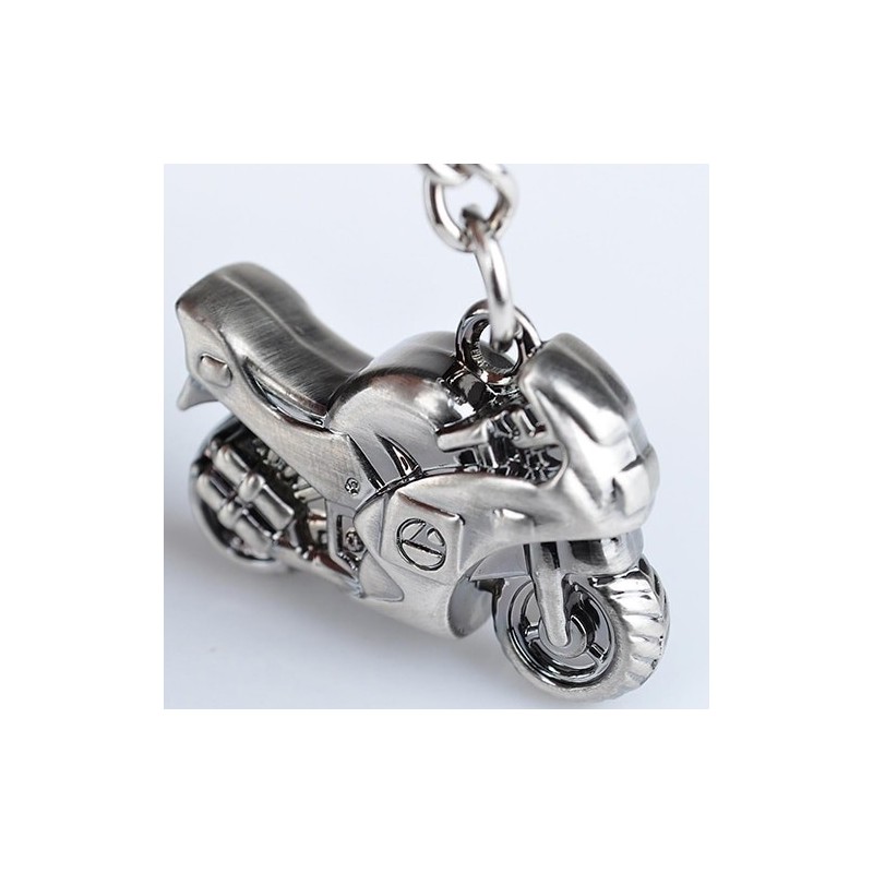 Metal keychain with motorcycleKeyrings