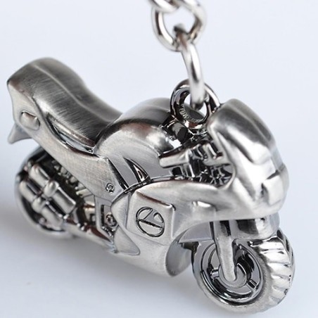 Metal keychain with motorcycleKeyrings